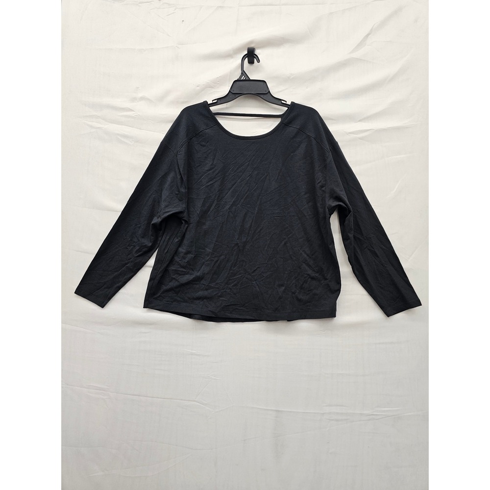 Member's Mark Womens Active Tee Black Cotton Blend Workout Size Large
